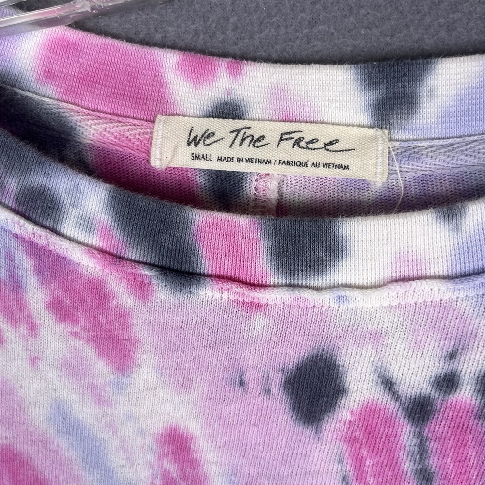 FREE PEOPLE We The Free Tie Dye Long Sleeve Crewneck size Small - Picture 3 of 5
